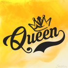 Aufkleber Queen Schriftzug mit Krone